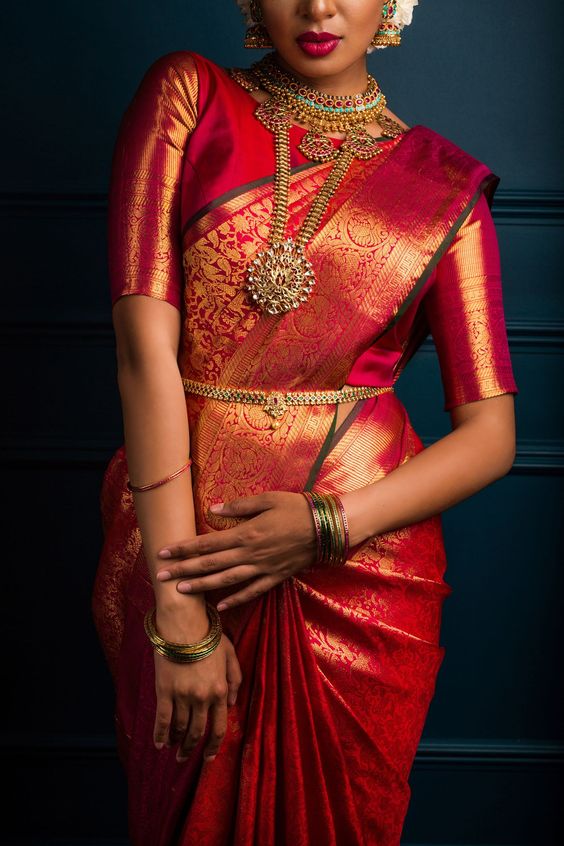 Red Colour Wedding Silk Sarees 2024 jasterluis